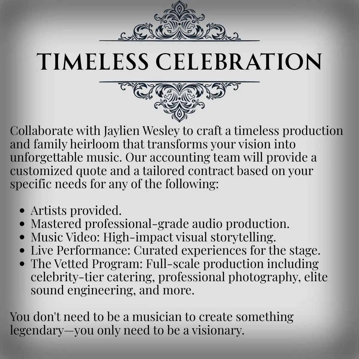 TIMELESS CELEBRATIONS